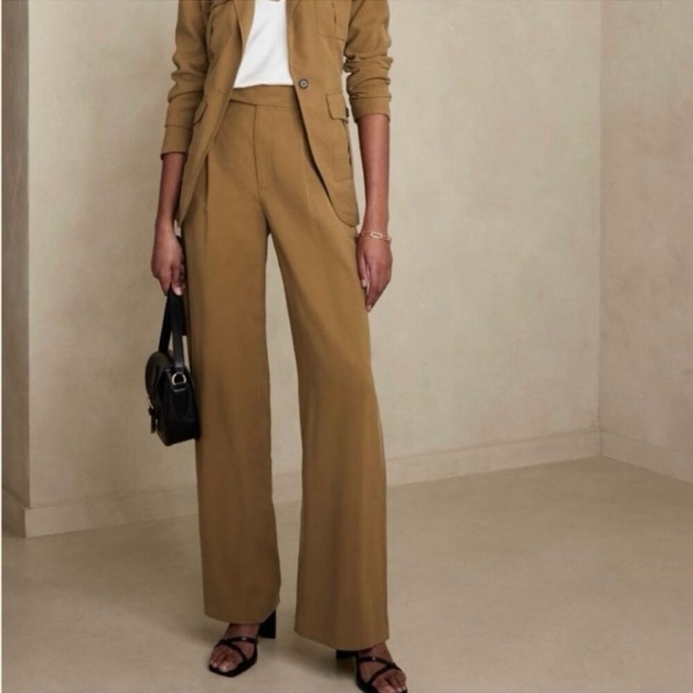 Banana Republic Factory Women’s Drapey Wide-Leg Pant Size 6 Minimalist Office